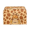 Cartoon Giraffe Toaster Covers Kitchen Accessories Small Kitchen Appliance Toasters 2 Slice Women Gift Kitchen Tool with Top Hook Polyester Quilted Multicolor