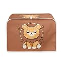 Cartoon Lion Toaster Cover Durable Polyester with Top Hooks, Fits 2/4-Slice Toasters (Easy-Clean Gift Idea)