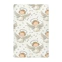 Cartoon Little Angel with Halo Crib Sheets for Boys Girls,Neutral Fitted Crib Sheets for Toddler Mattresses,Baby Nursery Sheet for Cribs,Soft and Breathable 39 * 27 * 5In