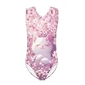 Cartoon Pattern Kids Girls Bathing Suits One Piece Swimsuit Soft &amp; Quick Dry, 5-14Years