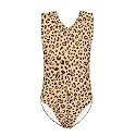 Cartoon Pattern Kids Girls Bathing Suits One Piece Swimsuit Soft &amp; Quick Dry, 5-14Years