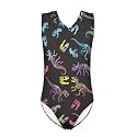 Cartoon Pattern Kids Girls Bathing Suits One Piece Swimsuit Soft &amp; Quick Dry, 5-14Years
