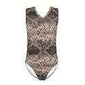 Cartoon Pattern Kids Girls Bathing Suits One Piece Swimsuit Soft &amp; Quick Dry, 5-14Years