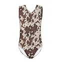 Cartoon Pattern Kids Girls Bathing Suits One Piece Swimsuit Soft &amp; Quick Dry, 5-14Years