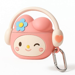 cartoon silicone case compatible with apple airpods pro 3 2025 case cover  cute 3d shockproof 360 protective skin cover with keychain  airpods pro 3nd gen case cool melody