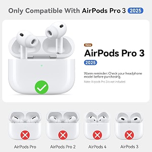 cartoon silicone case compatible with apple airpods pro 3 2025 case cover  cute 3d shockproof 360 protective skin cover with keychain  airpods pro 3nd gen case black x mouse