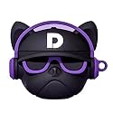 Cartoon Silicone Case Compatible with Apple AirPods Pro 3 (2025) Case Cover – Cute 3D Shockproof 360° Protective Skin Cover with Keychain | AirPods Pro 3nd Gen Case (Hiphop Dog Purpel)