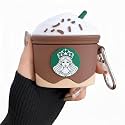 Cartoon Silicone Case Compatible with Apple AirPods Pro 3 (2025) Case Cover – Cute 3D Shockproof 360° Protective Skin Cover with Keychain | AirPods Pro 3nd Gen Case (StarCup Brown)