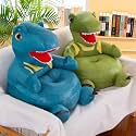 Cartoon Sofa Kids Dinosaur Sofa with Zipper Kids Toy Gift(Gray,60cm)