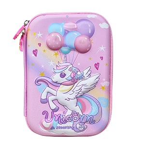 cartoon theme 3d eva pencil case multipurpose zipper pouch for kids pen and pencil bag for school stationery storage box unicorn m2 big pouch