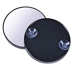 10x magnifying makeup mirror with suction cup facial cosmetic absorption shaving home makeup travel for man and woman black