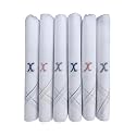 Caruso Italy Men's Initial Monogram (A-Z) Embroidery 100% Pure Cotton Handkerchief White Base With Colored Border - Pack Of 6