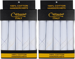 caruso italy men luxury white handkerchief