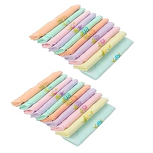 caruso italy women39s 100 pure cotton handkerchief multicolor pack of 10 combo of 2