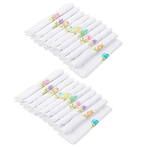 caruso italy women39s 100 pure cotton handkerchief multicolor pack of 10 combo of 2