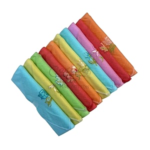 caruso italy women39s embroidered 100 pure cotton handkerchief multicolor  hanky for women  pack of 10