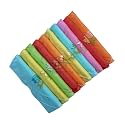 Caruso Italy Women'S Embroidered 100% Pure Cotton Handkerchief Multicolor | Hanky For Women | Pack Of 10