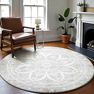 Carvapet Vintage Round Rugs 48 inch -