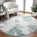 Carvapet Washable 5ft Round Area Rug Modern