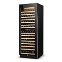 Carysil Wine Chiller CW-165, 425 L, Dual Zone Wine Cooler Refrigerator for up to 165 Bottles, 5–20°C Temperature Control, LED Touch Control, Anti-UV Door, Freestanding/Built-In Installation