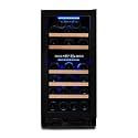 Carysil Wine Chiller CW-31, 87 L Wine Cooler for up to 31 Bottles, Dual Zone Wine Refrigerator with 3-20°C Temperature Control, LED Touch Control & Anti-UV Glass