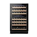 Carysil Wine Chiller CW-77, 215 L, Dual Zone Wine Cooler Refrigerator for up to 77 Bottles, 5-20°C Temperature Control, LED Touch Control & Anti-UV Glass, Freestanding/Built-In Installation