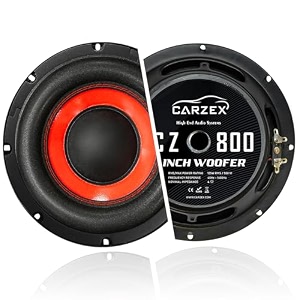 carzex 8 inch 500w passive subwoofer for car amp home audio speaker 150w rms 15 inch voice coil 4 ohm impedance