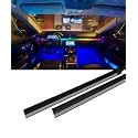 Carzex® K4 Multi-Color Matrix Interior Ambient Light for Car Dashboard - App Controlled, Magic Running Atmosphere Light (110cm &amp; 25cm, Pack of 2)