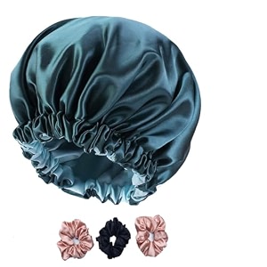 satin bonnet silk hair bonnet for sleeping satin bonnet for hair bonnets for women silk bonnet for natural hair for shower cap blue zircon