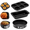 Casa Azul 3-Pcs Non-Stick Bakeware Set | Muffin Tray, Bread Mould &amp; Round Cake Tin for Baking, BPA Free Heavy-Duty Carbon Steel Pan, Microwave &amp; OTG Oven Safe