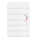 Casa Copenhagen - Egyptian Cotton Ecstatic 6 Pcs Face Towel (30 X 30 cm) Colour : White