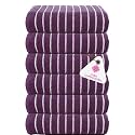 Casa Copenhagen - Egyptian Cotton Ecstatic 6 Pcs Face Towel (30 X 30 cm) Colour : Dark Purple