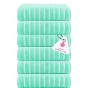 Casa Copenhagen - Egyptian Cotton Ecstatic 6 Pcs Face Towel (30 X 30 cm) Colour : Aque Blue