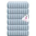 Casa Copenhagen - Egyptian Cotton Ecstatic 6 Pcs Face Towel (30 X 30 cm) Colour : Dusty Blue