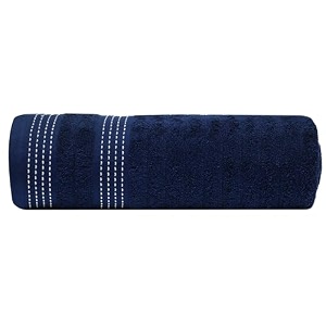 casa copenhagen - egyptian cotton elegance 1 pcs large bath towel 75 x 150cm colour  estate blue