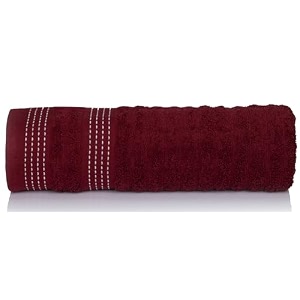 casa copenhagen - egyptian cotton elegance 1 pcs large bath towel 75 x 150cm colour  carbenet red