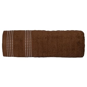 casa copenhagen - egyptian cotton elegance 1 pcs large bath towel 75 x 150cm colour  toffee