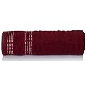 Casa Copenhagen - Egyptian Cotton Elegance 1 Pcs Large Bath Towel (75 X 150cm) Colour : Carbenet Red