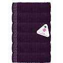 Casa Copenhagen - Egyptian Cotton Elegance 6 Pcs Face Towel (30 X 30 cm) Colour : Plum Purple