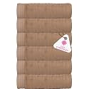 Casa Copenhagen - Egyptian Cotton Elegance 6 Pcs Face Towel (30 X 30 cm) Colour : Biege