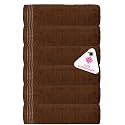 Casa Copenhagen - Egyptian Cotton Elegance 6 Pcs Face Towel (30 X 30 cm) Colour : Toffee