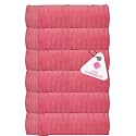 Casa Copenhagen - Egyptian Cotton Elegance 6 Pcs Face Towel (30 X 30 cm) Colour : Flamingo Pink