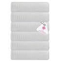 Casa Copenhagen - Egyptian Cotton Emerald 6 Pcs Face Towel (30 X 30 cm) Colour : Snow White