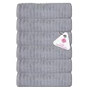 Casa Copenhagen - Egyptian Cotton Emerald 6 Pcs Face Towel (30 X 30 cm) Colour : Grey Voilent