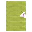 Casa Copenhagen - Egyptian Cotton Emerald 6 Pcs Face Towel (30 X 30 cm) Colour : Lime Green