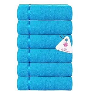 casa copenhagen - egyptian cotton eternal 6 pcs face towel 30 x 30 cm colour  hawain ocean