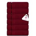 Casa Copenhagen - Egyptian Cotton Eternal 6 Pcs Face Towel (30 X 30 cm) Colour : Cabernet Red