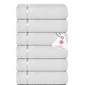 Casa Copenhagen - Egyptian Premium Cotton Eternal 6 Pcs Face Towel (30 X 30 cm) Colour : Bright White