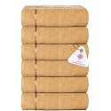 Casa Copenhagen - Egyptian Cotton Eternal 6 Pcs Face Towel (30 X 30 cm) Colour : Beige