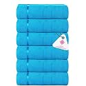 Casa Copenhagen - Egyptian Premium Cotton Eternal 6 Pcs Face Towel (30 X 30 cm) Colour : Hawain Ocean